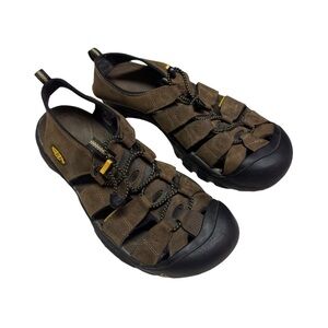 KEEN Men's Newport H2 Closed Toe Water Sandals Olive Drab/Canteen 12